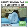 US M1025 HMMWV Basic R/T II Sagged Wheel Set (for Academy, Italeri, Tamiya) (Plastic model)