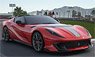 Ferrari 812 Competizione A Red Corsa 322 Diamond Matt Grey Corsa Wheels (ケース付) (ミニカー)