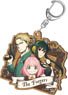 Spy x Family Vintage Series Wood Plate Key Ring Forger Family (Anime Toy)