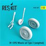 Bf-109G Wheels Set Type 2 (Weighted) (Plastic model)