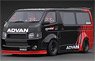 T・S・D WORKS HIACE Black/Red (ミニカー)
