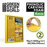 Phenolic Carving Foam 4mm - A5 size (2 Pieces) (Plastic model)