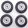 VW T3 Syncro Tire Set with Spoke Rims Silver (Diecast Car)
