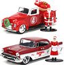1941 Ford Pickup & 1957 Belair w/The Clauses w/Santa & Mrs. Claus (Diecast Car)