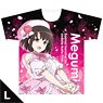 [Saekano: How to Raise a Boring Girlfriend Fine] Full Graphic T-Shirt [Megumi Kato] L Size (Anime Toy)