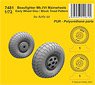 Beaufighter Mk.I/VI Mainwheels - Early Wheel Disk / Block Tread Pattern (for Airfix) (Plastic model)