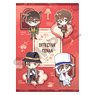 Detective Conan Single Clear File Red Mini Chara British Style (Anime Toy)