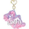 Tokyo Midnight Girl Heart Swivel Hook Acrylic Key Ring [Ria] (Anime Toy)