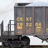 983 02 209 (N) CSX(R) Weathered 3-Pack Black Rock Train (43ft Hopper Wagon) #292204, 292250, 292387 (3-Car Set) (Model Train)