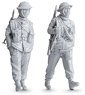 WWII イギリス陸軍 冬姿の歩兵セット (2体入) (プラモデル)