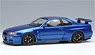Nissan Skyline GT-R (BNR34) V-spec II Nur 2002 (TE37 Wheel) Bay Side Blue (Diecast Car)