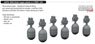 WWII USAAF Oxygen Cylinder A-4 (6 Pieces) (Plastic model)