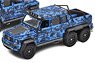 Mercedes-Benz G63 AMG 6X6 Flame Camouflage (Marine Camouflage) Bule (Diecast Car)