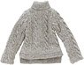 Azocan Side Slit Turtleneck Sweater (Gray) (Fashion Doll)