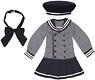 PNXS Gymnasium Sailor One-piece Set III (Black x White Check) (Fashion Doll)