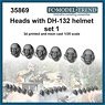Dh.132 Helmet Heads Set 1 (Plastic model)