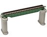 Fine Track Deck Girder Bridge S140(F) (with 2 Concrete Piers/Dark Green) (Model Train)