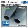 F/A-18 Hornet Exhaust Nozzle Set - Closed (for Academy) (Plastic model)