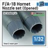 F/A-18 Hornet Nozzle Set - Opened (for Academy) (Plastic model)