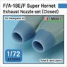 F/A-18E/F/G Super Hornet Exhaust Nozzle Set - Closed (for Hasegawa) (Plastic model)