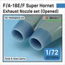 F/A-18E/F/G Super Hornet Exhaust Nozzle Set - Opened (for Hasegawa) (Plastic model)
