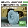 US M1114 HMMWV MT Sagged Wheel Set (for Academy/Bronco/Tamiya) (Plastic model)