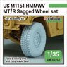US M1151 HMMWV MT/R Sagged Wheel Set (for Academy) (Plastic model)