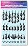 Fire Tribal Decal Solid Black (1 Sheet) (Material)