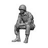 WWII アメリカ陸軍 腰掛けて小休を取る空挺兵 (プラモデル)