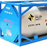1/80(HO) Private Owner Tank Container UT17C Ethylene Oxide TypeB Paper Kit (Unassembled Kit) (Model Train)