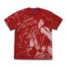ブラック・ラグーン レヴィ オールプリントTシャツ RED M (キャラクターグッズ)