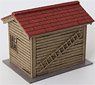 Boarded Hut A (with Ladder) [1:150, Colored Paper] (Unassembled Kit) (Model Train)