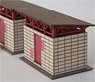 Block Hut (2 Pieces) [1:150, Colored Paper] (Unassembled Kit) (Model Train)