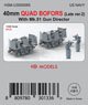 US Navy 40mm Qurd Bofors (Late Ver.2.0) (w/Mk.51 Gun Directors) (Plastic model)