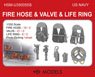 US Navy Fire Hose & Velve & Life Ring (Plastic model)