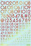 1/100 GM Number Decal No.6 `Future Numbers (Basic)` Prism Red & Neon Red (Material)