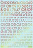 1/144 GM Number Decal No.8 `Future Numbers` Prism Red & Neon Red (Material)