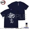 Demon Slayer: Kimetsu no Yaiba Beast Breathing T-Shirt Navy S (Anime Toy)