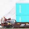 Gunderson MAXI-I Double Stack Car BNSF Swoosh Logo #238403 China Shipping Containers 5 Unit Set (5-Car Set) (Model Train)