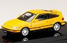 Honda CR-X SiR (EF8) 1989 Yellow w/Engine Display Model (Diecast Car)