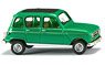 (HO) Renault R4 with Folding Roof Green (Model Train)