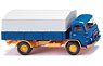 (HO) Flatbed truck (MAN 415) Blue/Melon Yellow (Model Train)