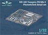 DH-100 Vampire FB Mk.5 Photoetched Detail Set (for Infinity models) (Plastic model)