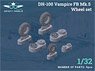 DH-100 Vampire Fb Mk.5 Wheel Set (for Infinity models) (Plastic model)