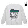 Pop Team Epic Bobunemimimmi Big Silhouette Long Sleeve T-Shirt White XL (Anime Toy)