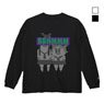 Pop Team Epic Bobunemimimmi Big Silhouette Long Sleeve T-Shirt Black XL (Anime Toy)