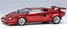 Lamborghini Countach LP5000S 1982 with Rear Wing Candy Red (Diecast Car)