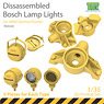 Dissassembled Bosch Lamp Lights for WWII German Panzer (Plastic model)