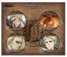 Attack on Titan Can Badge Reiner (Set of 4) (Anime Toy)