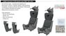 Buccaneer S.2C/D Ejection Seats (2 Pieces) (for Airfix) (Plastic model)